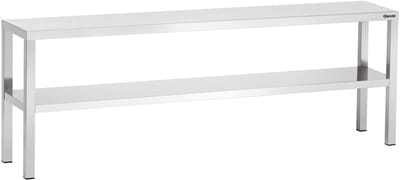 Etagere RVS Dubbel, B 2000mm