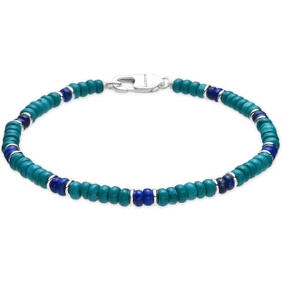 Luxenter Armband met zilveren afwerking en turkoois - Ipola