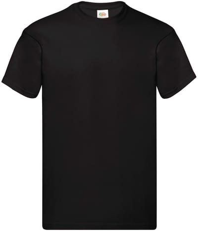 Fruit Of The Loom Original T Volwassen T-shirt Black - S