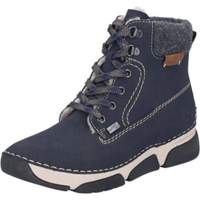 Rieker dames Tex-enkellaarsjes, gevoerd, blauw 45925-14