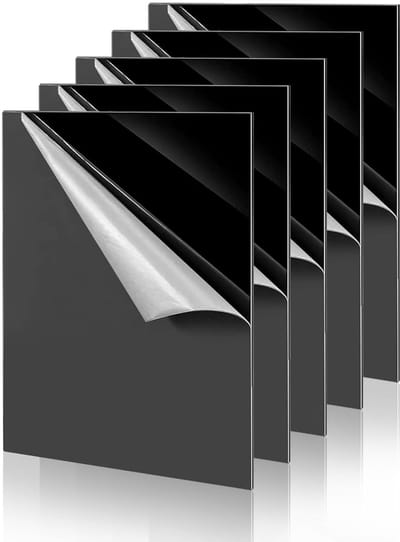 Acrylglas Platen - Kunststof Platen - Displays Schilderen - 5 Stuks Pakket - A4 Formaat - Zwart