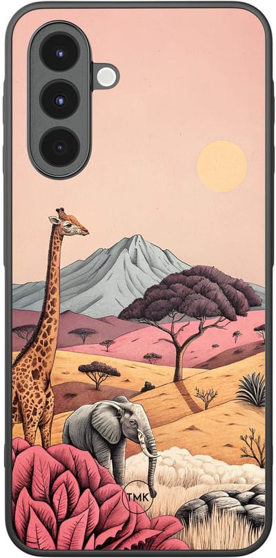 Hoesje geschikt voor Samsung Galaxy A16 - Safari - Multi - TPU case - Landschap - Hardcase zwart telefoonhoesje