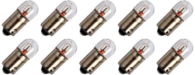 Signaallamp Ba9s 130V - 10 stuks - T9 Neonlamp Ø9mm - 23mm - 2500K - Dimbaar - Rood