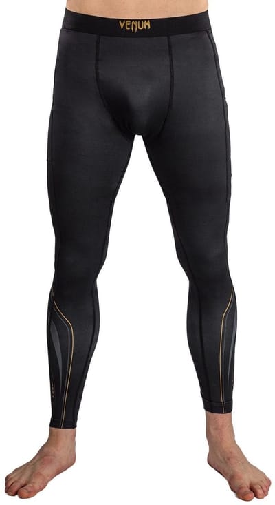 Venum Streamline Spats – Compressielegging voor MMA & BJJ – Zwart/Goud - S
