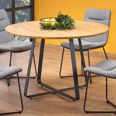 Ronde eettafel Nole ø120 - bruin/zwart