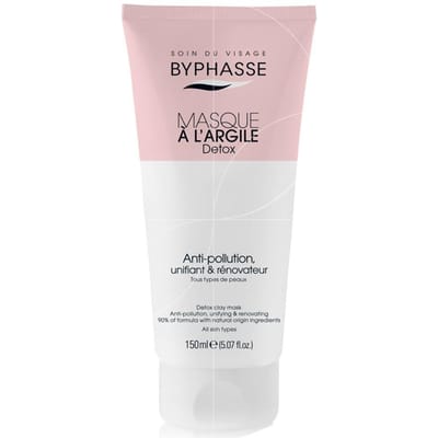 Byphasse Kleimasker Detox - Clay Mask - Kant en Klaar Gezichtsmasker - Kleimasker Gezichtsverzorging - Detox Kleimasker met Carnosine Voor Schone Energieke en Stralende Huid - Beschermt tegen Vrije Radikalen - 150 ml