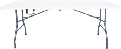 Tuinfeest Tafel - Klaptafel Buiten - Buiten Eten - Stevige Staalconstructie - 180 cm Lang - Wit