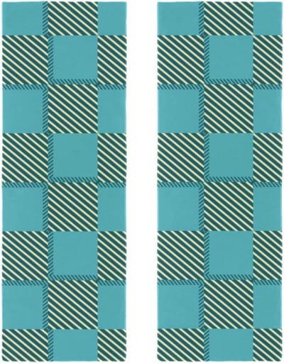 Microvezel Gym Handdoeken - Sport Handdoeken - Zweet Afvegen - Ultra Zacht - 29.5x81.5cm - Blauw Plaid