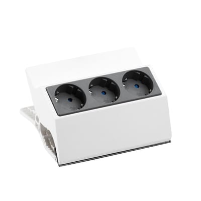 BACHMANN PEGGY klem stekkerdoos 3x geaard contact, wit, 3 m