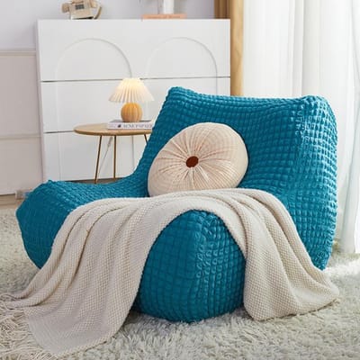 Nordic Tatami Single Sofa Cover Recliner Stofhoes Seersucker All-Inclusive Universele Chaise Longue Sling Deck Chair Cover 1pc 90-110cm