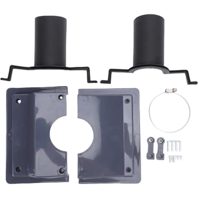 Système d'étanchéité murale pour sortie de ligne Gris ABS Caoutchouc Installation facile Kit de couvercle d'étanchéité murale pour ligne de climatiseur 6cm / 2.4in