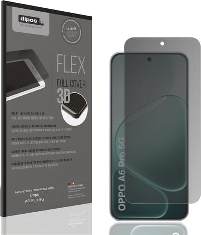 dipos FLEX – Matte Privacy Screenprotector geschikt voor Oppo A6i Plus 5G | Volledige Schermbescherming | Case-Friendly
