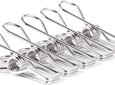 Wasknijpers - Knijpers - Droogrekken - Wasknijpers - Metalen wasknijpers - Roestvrijstalen wasklemmen - Roestvrij en super stevig - voor Kleding, Waslijn, Wasrek, Keuken en Kantoor - 100stuks
