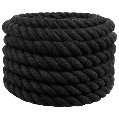 vidaXL - Katoenen - Touw - 30 - mm - 50 - m - Zwart - 100% - katoen