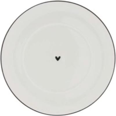 Bastion Collections | Plate | onderbord voor mok | Schotel | Off White met zwarte rand | Ø 13.5 cm