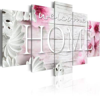 Schilderij - Zomer in Huis II , Welcome Home , 5 luik