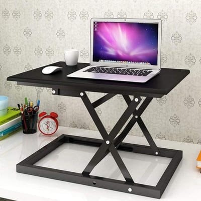 Klaptafel - Werkstation - Comfortabel werken - In hoogte verstelbaar - 60 x 40 cm - Zwart