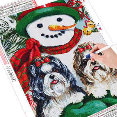 Borduren Mozaïek Hond Verkoop Volledige Vierkante Ronde Boor 5D DIY Diamant Schilderij Dier Sneeuwpop Craft Kit Handwerk Decortion Full Square 20X30CM