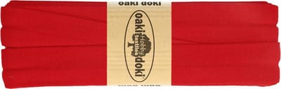 Oaki Doki Jersey Tricot Biaisband 20mm – 3 Meter – Felrood 620 – Elastisch Afwerkingslint voor Stretchstoffen