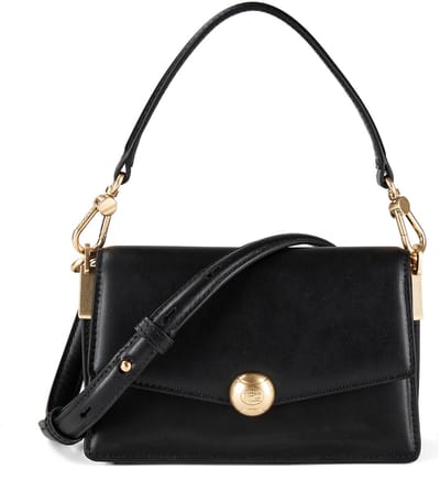 LACOSTE Leren schoudertas Tennis Bliss Flap Crossover Bag Noir zwart