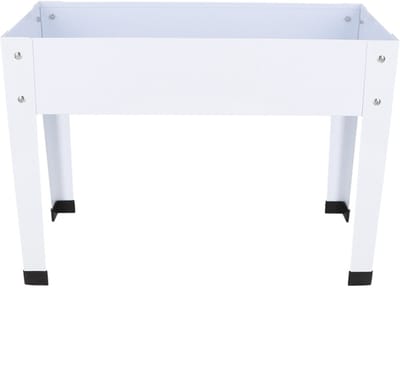 Esschert Design verhoogde kweekbak metaal wit S