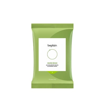 [Deal] beplain - Mung Bean Ph-Balanced Facial Cleansing Wipes - 20p