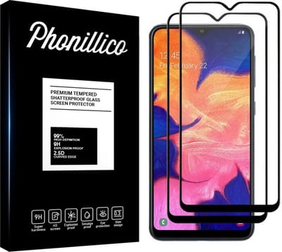 Screenprotector voor Samsung Galaxy A10 - 2 stuks Beschermglas van glas Transparante glazen schermbeschermfolie met zwarte randen