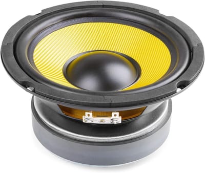HiFi Basluidspreker - Subwoofer Speaker - Home Audio - Kevlar Kegel - 65 Inch - Geel Zwart