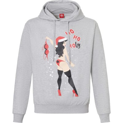 Apollo Heren Foute Kersttrui Hoodie Foute Kerst Print Grijs - Maat M