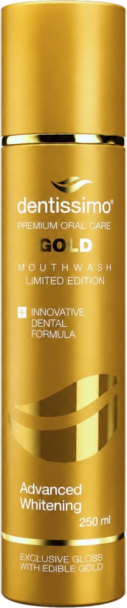 Dentissimo Gold mondwater | voor wittere tanden | 250 ml