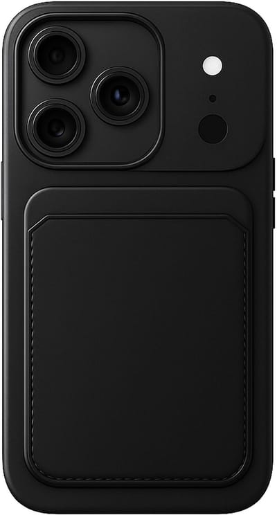 Geschikt voor iPhone 17 Pro Pasjes houder Hoesje Case - Portemonnee Hoesje Cover - Zwart