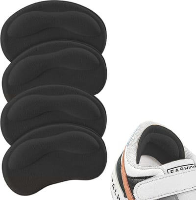 U Fit One Hielbeschermers tegen Blaren - 4 stuks - Hielkussen - Steunzolen - Antislip hielzool - Zwart