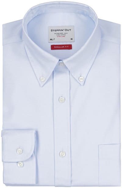 Steppin' Out Overhemd Twill Extra Lange Mouw Lichtblauw - Maat XL - Heren - Overhemden Formeel