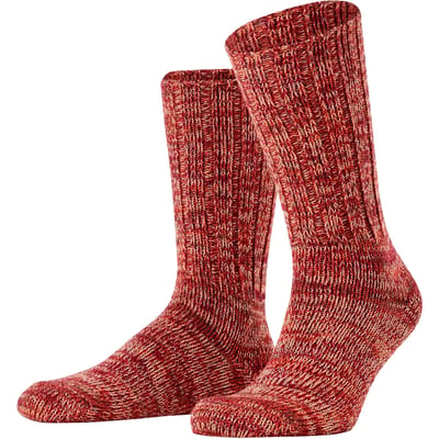 FALKE Brooklyn eenkleurig katoen sokken heren rood - maat 39-42