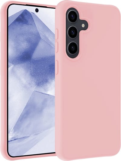 Hoesje - Geschikt voor Samsung Galaxy A55 - Sterk & Shockproof - Siliconen Case - Hoes Cover - Telefoonhoes - Lichtroze