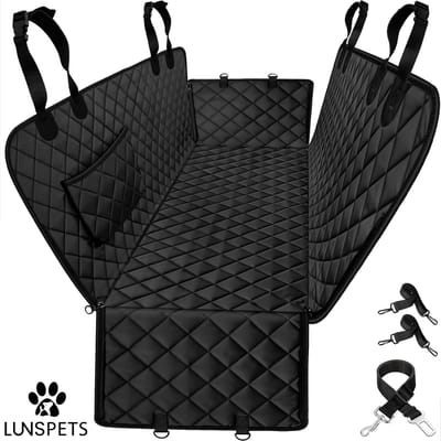 Lunspets - Hondendeken auto achterbank - Hondenkleed - Kofferbak - Waterdicht - 137 x 147 cm - Zwart