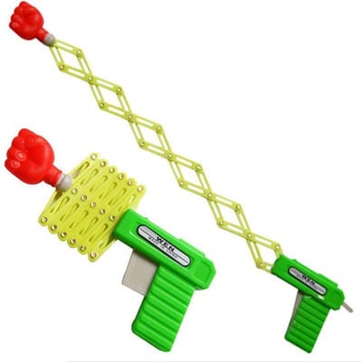 Intrekbaar Vuistschieter Truc Speelgoedpistool Grappig Kind Prankspeelgoed Kinderen Muovi Festival Cadeau voor Plezier Klassiek Elastisch Telescopisch Vuist