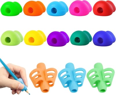 Ergonomische Penhouders voor Kinderen - 13 Stuks Schrijfhulpmiddelen voor Links- en Rechtshandigen, Grip Verbetering en Schrijfondersteuning