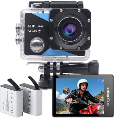 Camera Wildcamera Waterdicht tot 30m– Actiecamera voor Buiten & Onderwater | Inclusief Accessoireset en Oplaadbare Batterijen