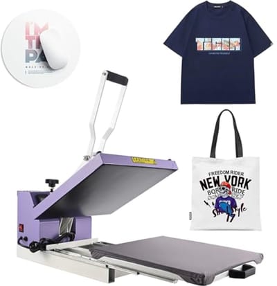 Digitale warmtesublimatiemachine 38 x 38 cm voor T-shirts en meer