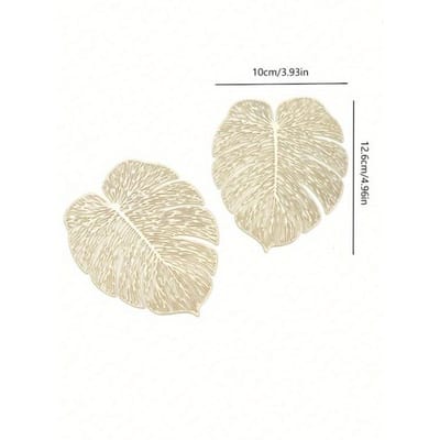 Sous-verres Élégants de Luxe avec Dorure à Chaud, Absorbants pour Boissons, Fins, Motifs Feuilles de Rose, Pour Café, Table en Bois, Liège, Résistants à la Chaleur, Réutilisables or