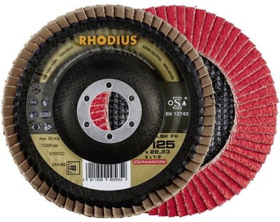 Rhodius 210249 LSK FK Lamellenschijf Diameter 115 mm Boordiameter 22.23 mm Korrelgrootte (num) 40 RVS 1 stuk(s)