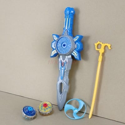 1 pièce Pistolet Gyro Gyroscope de Combat Gyroscope à Rotation Jouet Gyroscope à Fil à Tirer Lumineux Métallique Gyroscope de Combat Disque Volant pour Enfants Garçons