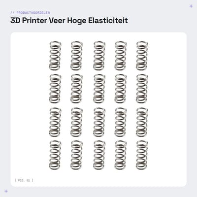 Dailygoods- Extrusieveren Super Elastisch - 20 Stuks - Hoogwaardige Nikkelgeplateerd Metaal - Binnen Diameter 7 mm - Buiten Diameter 22 mm - Voor 3D Printer - 3D Printer Onderdelen