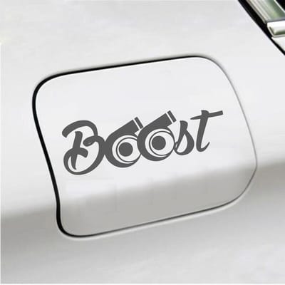 Bumpersticker - Boost - 6,3 X 19 - Antraciet