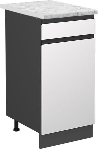 Vicco Keukenonderkast R-Line, Goudkleurig Eiken/Antraciet, 40 cm J-Shape WB Marmer