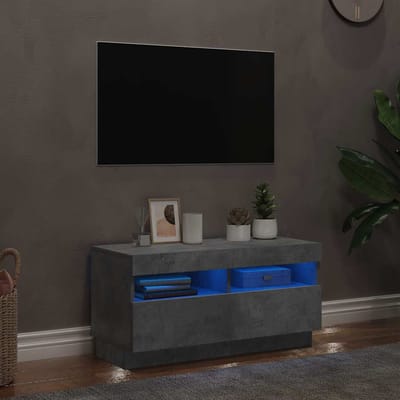 vidaXL - Tv-meubel - met - LED-verlichting - 80x35x40 - cm - betongrijs