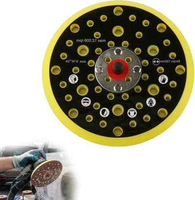 6 inch slijper steunschijf, 150 mm reserveschijf voor Mirka, slijpschijf met 52 gaten en 5/16 schroefdraad, ideaal voor Ceros en Deros slijpmachines