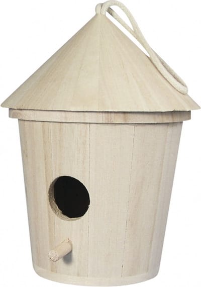 Set van 2x stuks Houten vogelhuisjes 16 cm - Hobby artikelen en knutselen