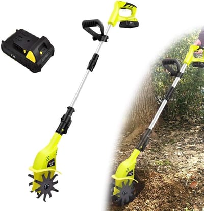 Draadloze Tuinfrees - Elektrische Freesmachine - Bodem Bewerken - Lichtgewicht Ontwerp - 10 cm Werkbreedte - Zwart